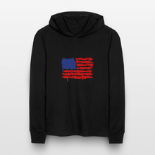 Load image into Gallery viewer, American Flag Melting | Unisex Long Sleeve Hoodie Shirt - black
