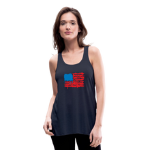 Load image into Gallery viewer, American Flag Melting | Feminine Cut Flowy Tank Top - navy