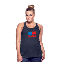 Load image into Gallery viewer, American Flag Melting | Feminine Cut Flowy Tank Top - navy