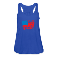 Load image into Gallery viewer, American Flag Melting | Feminine Cut Flowy Tank Top - royal blue