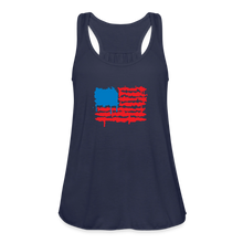Load image into Gallery viewer, American Flag Melting | Feminine Cut Flowy Tank Top - navy