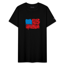 Load image into Gallery viewer, American Flag Melting | Champion Unisex Tee - black