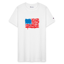 Load image into Gallery viewer, American Flag Melting | Champion Unisex Tee - white