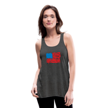 Load image into Gallery viewer, American Flag Melting | Feminine Cut Flowy Tank Top - deep heather