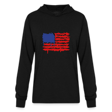 Load image into Gallery viewer, American Flag Melting | Unisex Long Sleeve Hoodie Shirt - black