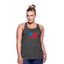 Load image into Gallery viewer, American Flag Melting | Feminine Cut Flowy Tank Top - deep heather