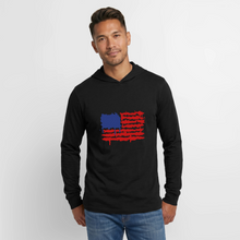 Load image into Gallery viewer, American Flag Melting | Unisex Long Sleeve Hoodie Shirt - black