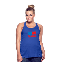 Load image into Gallery viewer, American Flag Melting | Feminine Cut Flowy Tank Top - royal blue