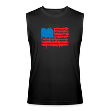 Load image into Gallery viewer, American Flag Melting | Masculine Cut Performance Sleeveless Shirt - black