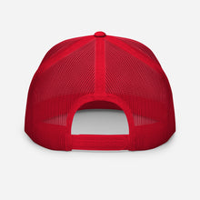 Load image into Gallery viewer, IDGAF Retro Trucker Hat [black embroidery]