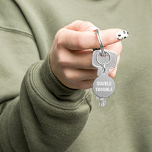 Load image into Gallery viewer, Double Trouble Engraved Key Chain/Pet ID Tag