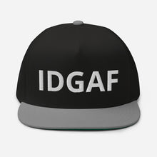 Load image into Gallery viewer, IDGAF Classic Flat Bill Hat [green undervisor]