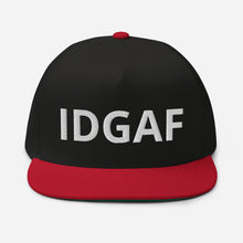 Load image into Gallery viewer, IDGAF Classic Flat Bill Hat [green undervisor]
