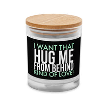 Load image into Gallery viewer, Hug Me From Behind Kind Of Love White &amp; Mint Glass Jar Candle