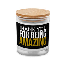 Load image into Gallery viewer, Thank You For Being Amazing White &amp; Gold Glass Candle