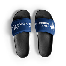 Load image into Gallery viewer, Don't Forget to Breath Navy Men’s Slides