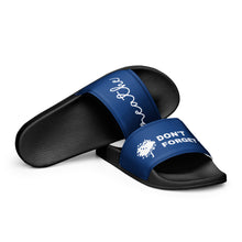 Load image into Gallery viewer, Don't Forget to Breath Navy Men’s Slides