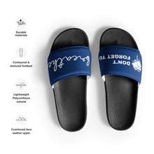 Load image into Gallery viewer, Don't Forget to Breath Navy Men’s Slides