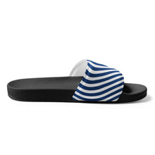Load image into Gallery viewer, Navy Waves Men’s Slides