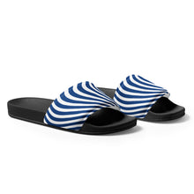 Load image into Gallery viewer, Navy Waves Men’s Slides