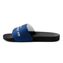Load image into Gallery viewer, Don't Forget to Breath Navy Men’s Slides
