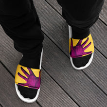 Load image into Gallery viewer, Purple Awareness Hands Men’s Slides