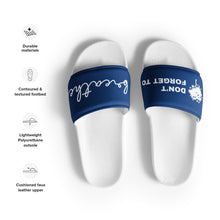 Load image into Gallery viewer, Don't Forget to Breath Navy Men’s Slides