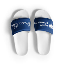 Load image into Gallery viewer, Don't Forget to Breath Navy Men’s Slides