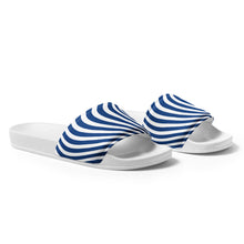 Load image into Gallery viewer, Navy Waves Men’s Slides