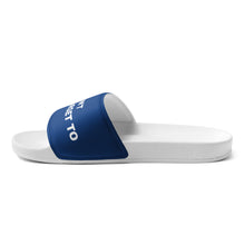 Load image into Gallery viewer, Don't Forget to Breath Navy Men’s Slides