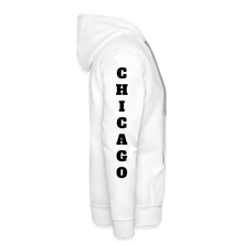 Load image into Gallery viewer, Stoner Skull Chicago (Sleeve Print) Masculine Cut Premium Hoodie - white