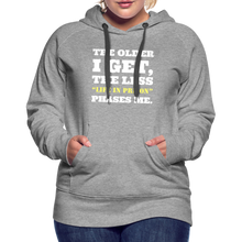 Load image into Gallery viewer, The Less Life in Prison Phases Me Women’s Premium Hoodie - heather grey
