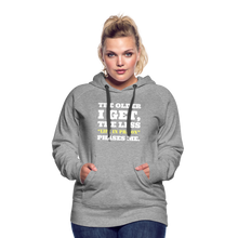 Load image into Gallery viewer, The Less Life in Prison Phases Me Women’s Premium Hoodie - heather grey