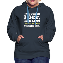 Load image into Gallery viewer, The Less Life in Prison Phases Me Women’s Premium Hoodie - navy