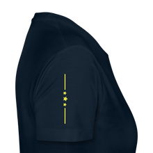 Load image into Gallery viewer, The Less Life in Prison Phases Me Feminine Cut Premium Organic Tee - deep navy