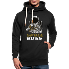 Load image into Gallery viewer, Space Boss Shawl Collar Hoodie - black