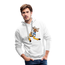Load image into Gallery viewer, Reindeer Rock Masculine Cut Premium Hoodie - white