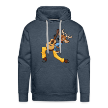 Load image into Gallery viewer, Reindeer Rock Masculine Cut Premium Hoodie - heather denim