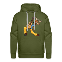 Load image into Gallery viewer, Reindeer Rock Masculine Cut Premium Hoodie - olive green