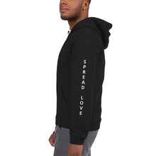 Load image into Gallery viewer, Spread Love [left sleeve] Stop the Hate [back print] Zip Hoodie