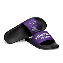 Load image into Gallery viewer, Volleyball Is Life Purple Women's Slides