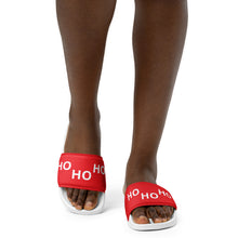Load image into Gallery viewer, HO HO HO Red Women's Slides