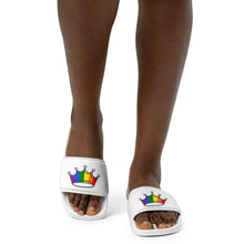 Load image into Gallery viewer, Rainbow Crown Women's Slides